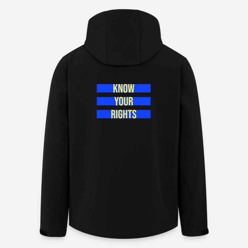 Know Your Rights Activism Justice Freedom - Men’s Recycled Softshell Jacket by Stanley/Stella - black