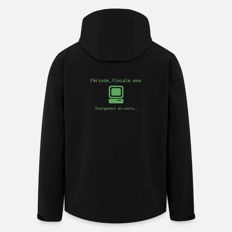 Geschäftszeitraum: langsames Laden, schneller Kaffee - Recycelte Männer Softshell-Jacke von Stanley/Stella - Schwarz