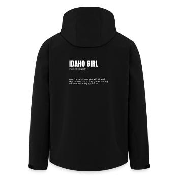 Idaho Girl Stärke-Statement - Recycelte Männer Softshell-Jacke von Stanley/Stella - Schwarz - Hinten - AI Model Male 185 light (185cm)
