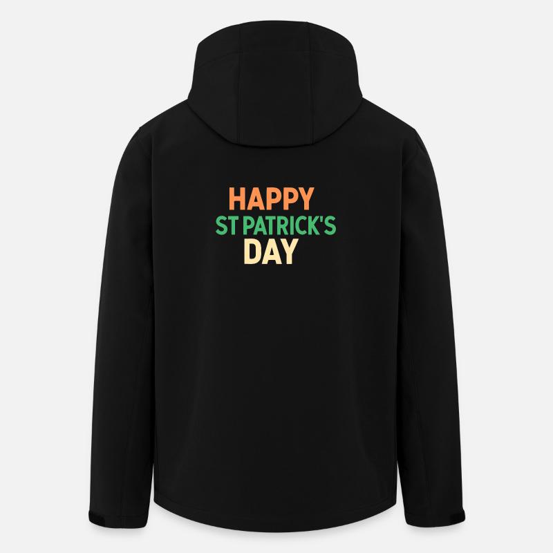Happy St. Patrick's Day - Men’s Recycled Softshell Jacket by Stanley/Stella - black