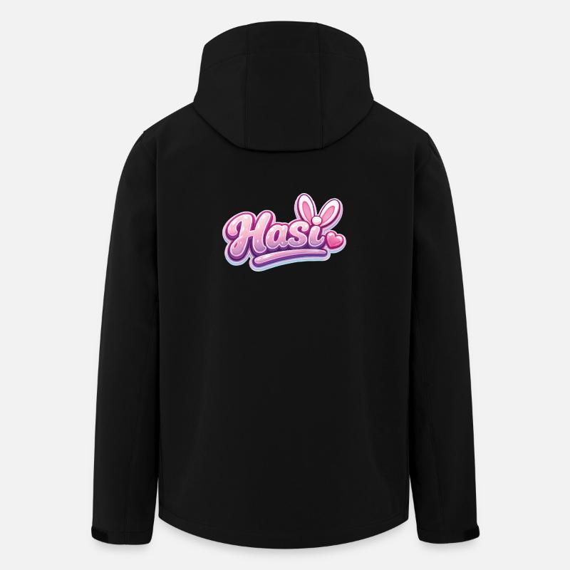 Hasl Heart Lettering Pink Glam - Men’s Recycled Softshell Jacket by Stanley/Stella - black