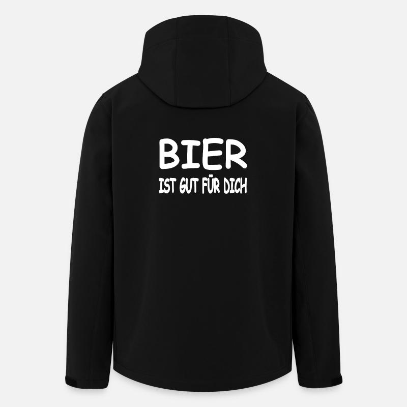 Bier - Recycelte Männer Softshell-Jacke von Stanley/Stella - Schwarz