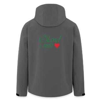 Öland in my heart - Men’s Recycled Softshell Jacket by Stanley/Stella - black - Back - AI Model Male 185 light (185cm)
