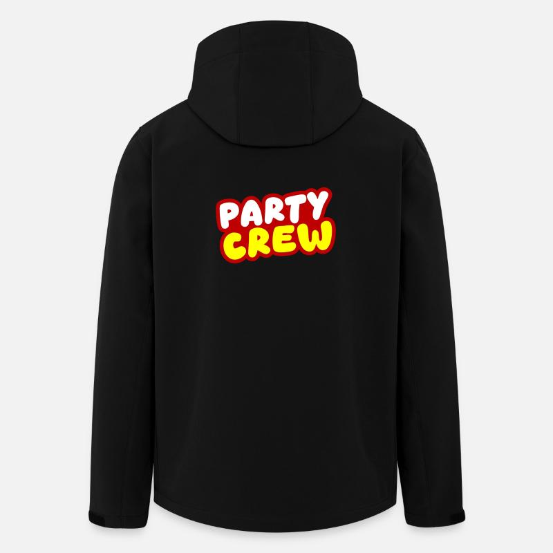 Party Crew Bunt - Recycelte Männer Softshell-Jacke von Stanley/Stella - Schwarz