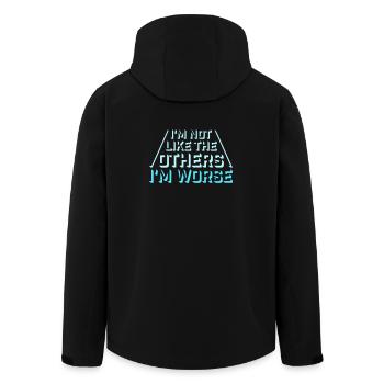 Je ne suis pas comme les autres, je suis pire, sarcasme drôle - Veste softshell homme en polyester recyclé Stanley/Stella - noir - Dos - AI Model Male 185 light (185cm)