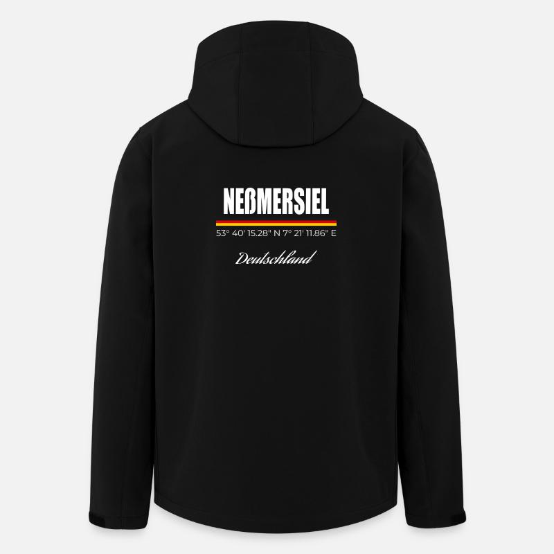 Neßmersiel - Recycelte Männer Softshell-Jacke von Stanley/Stella - Schwarz