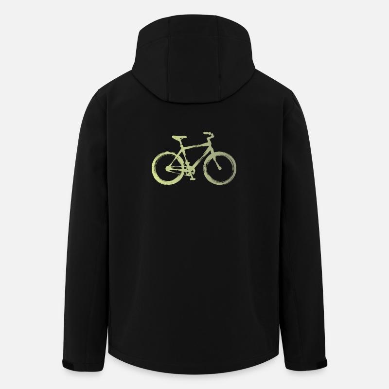 Aquarell-Fahrrad: Stadtfahrt - Recycelte Männer Softshell-Jacke von Stanley/Stella - Schwarz