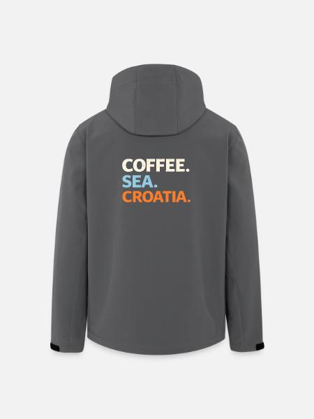 Coffee. Sea. Croatia. - Men’s Recycled Softshell Jacket by Stanley/Stella - black