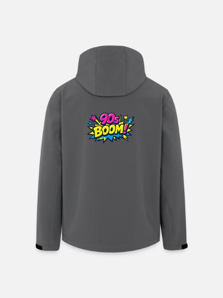 90s Boom Comic Explosion - Men’s Recycled Softshell Jacket by Stanley/Stella - black
