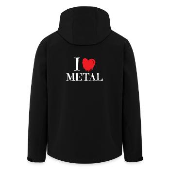 I Heart Metal Rouge Dripting Heart Fondant Art - Veste softshell homme en polyester recyclé Stanley/Stella - noir - Dos - AI Model Male 185 light (185cm)