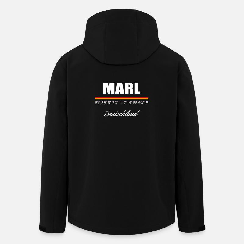 Marl - Recycelte Männer Softshell-Jacke von Stanley/Stella - Schwarz