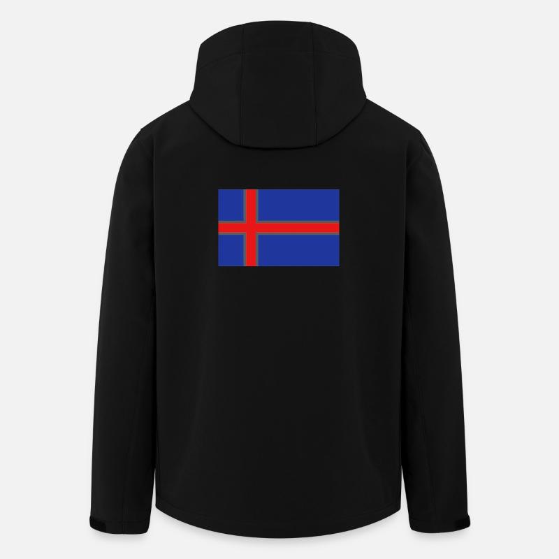 Icelandic flag - Men’s Recycled Softshell Jacket by Stanley/Stella - black