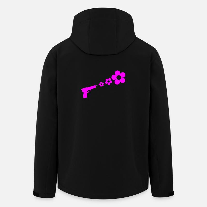 flowergun_1 - Recycelte Männer Softshell-Jacke von Stanley/Stella - Schwarz