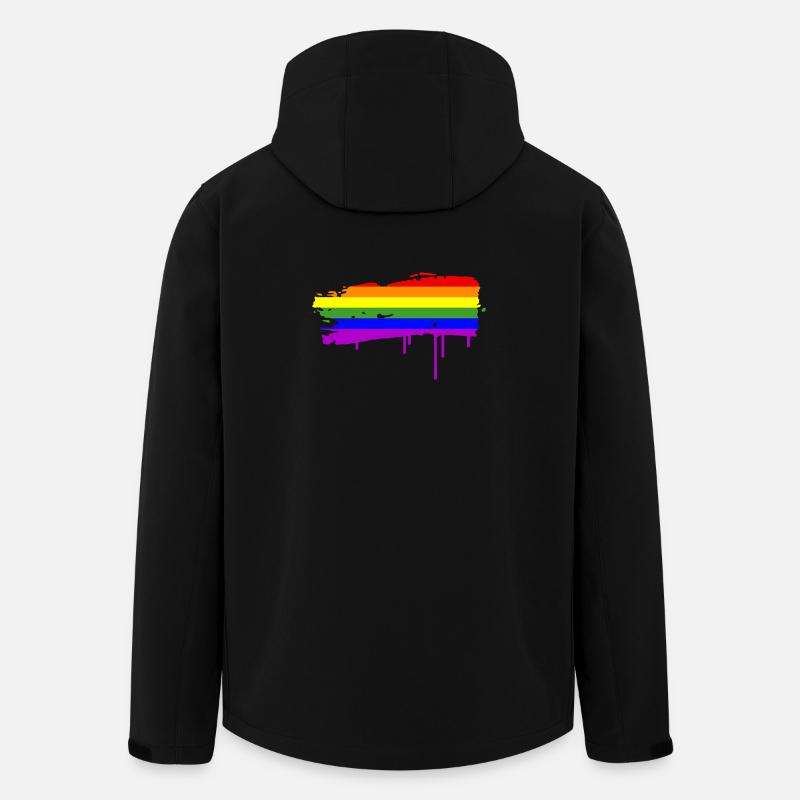 Regenbogenfahne Graffiti - Recycelte Männer Softshell-Jacke von Stanley/Stella - Schwarz