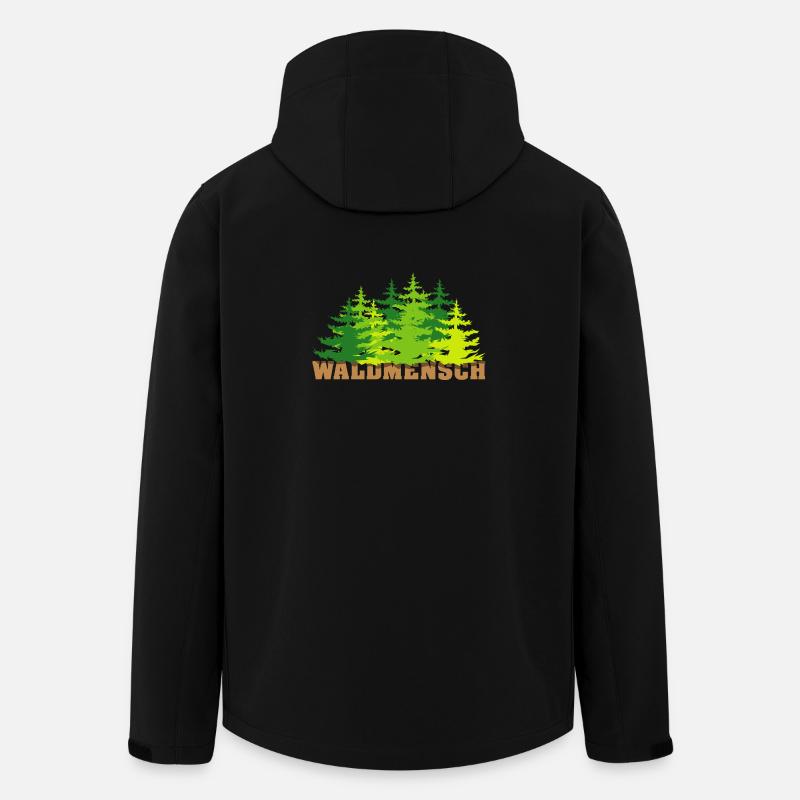waldmensch wälder baum bäume geschenkidee - Recycelte Männer Softshell-Jacke von Stanley/Stella - Schwarz