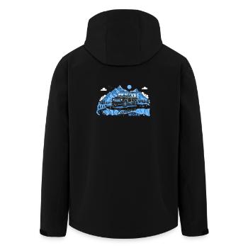 Defender explore more - Men’s Recycled Softshell Jacket by Stanley/Stella - black - Back - AI Model Male 185 light (185cm)