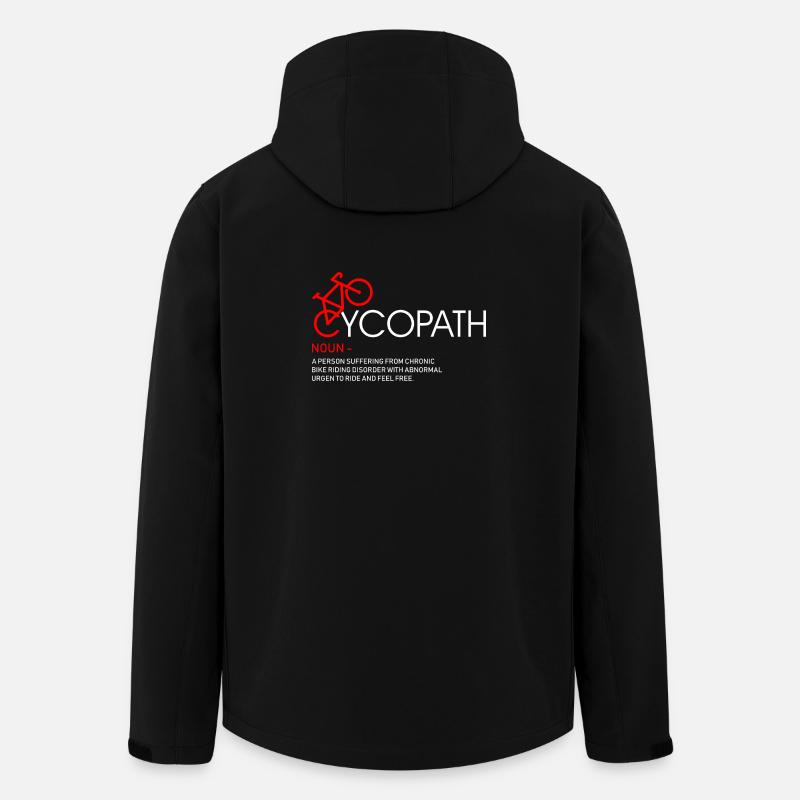 Cyclopath Fahrradkunst Grafik - Recycelte Männer Softshell-Jacke von Stanley/Stella - Schwarz