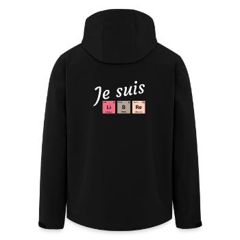 Je suis libre en éléments périodiques - Veste softshell homme en polyester recyclé Stanley/Stella - noir - Dos - AI Model Male 185 light (185cm)