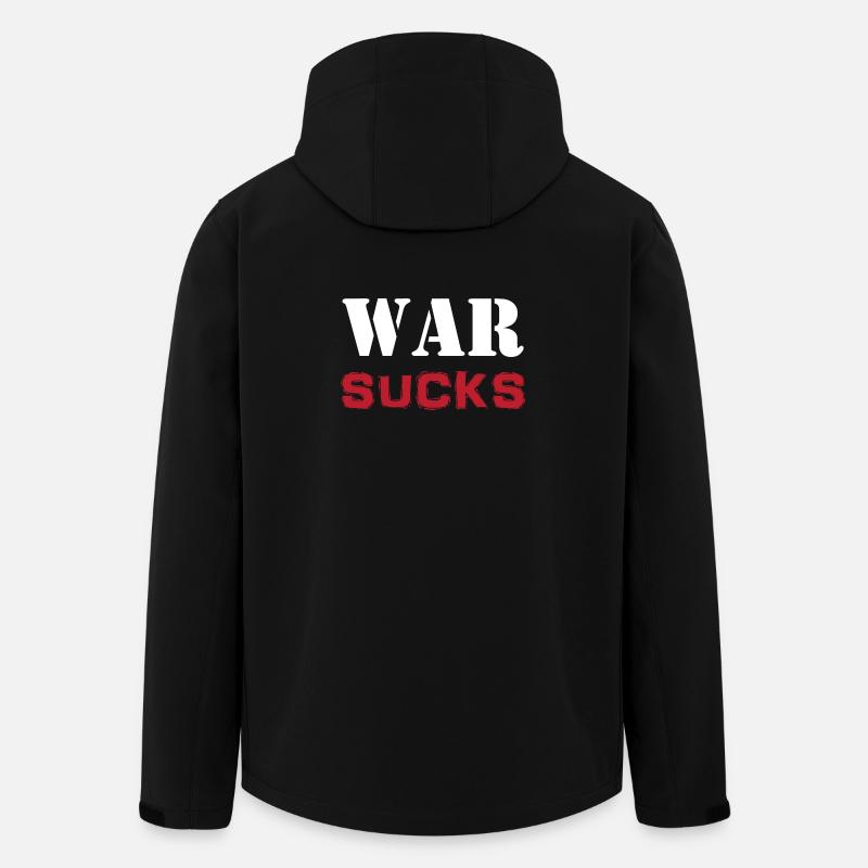 Slogan T-shirt War Sucks Antimilitarism - Men’s Recycled Softshell Jacket by Stanley/Stella - black