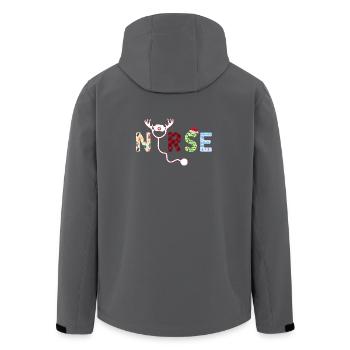 Nurse ugly Christmas - Men’s Recycled Softshell Jacket by Stanley/Stella - anthracite - Back - AI Model Male 185 light (185cm)
