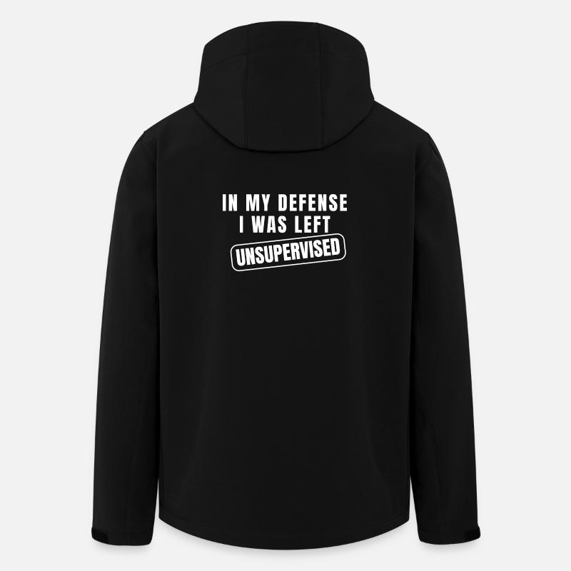 Left Unsupervised Defense Funny - Men’s Recycled Softshell Jacket by Stanley/Stella - black