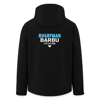 RUGBYMAN BARBU - Style de Rugby Authentique - Veste softshell homme en polyester recyclé Stanley/Stella - noir - Dos - AI Model Male 185 light (185cm)