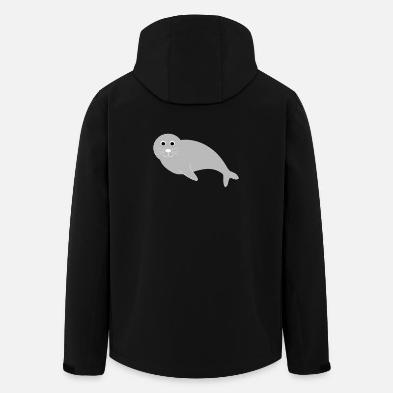 Seals, seals, seals, seals animals - Men’s Recycled Softshell Jacket by Stanley/Stella - black