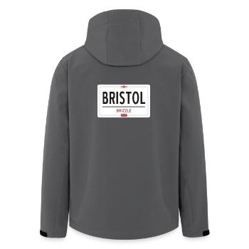 Bristol town sign - Men’s Recycled Softshell Jacket by Stanley/Stella - anthracite - Back - AI Model Male 185 light (185cm)