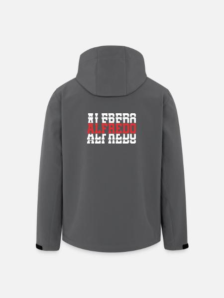 Alfredo T-Shirt gestapelter Text Geschenkidee - Recycelte Männer Softshell-Jacke von Stanley/Stella - Schwarz