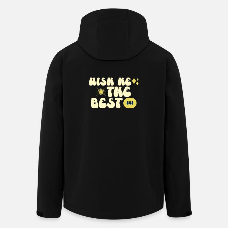 Wish me the best - Veste softshell homme en polyester recyclé Stanley/Stella - noir