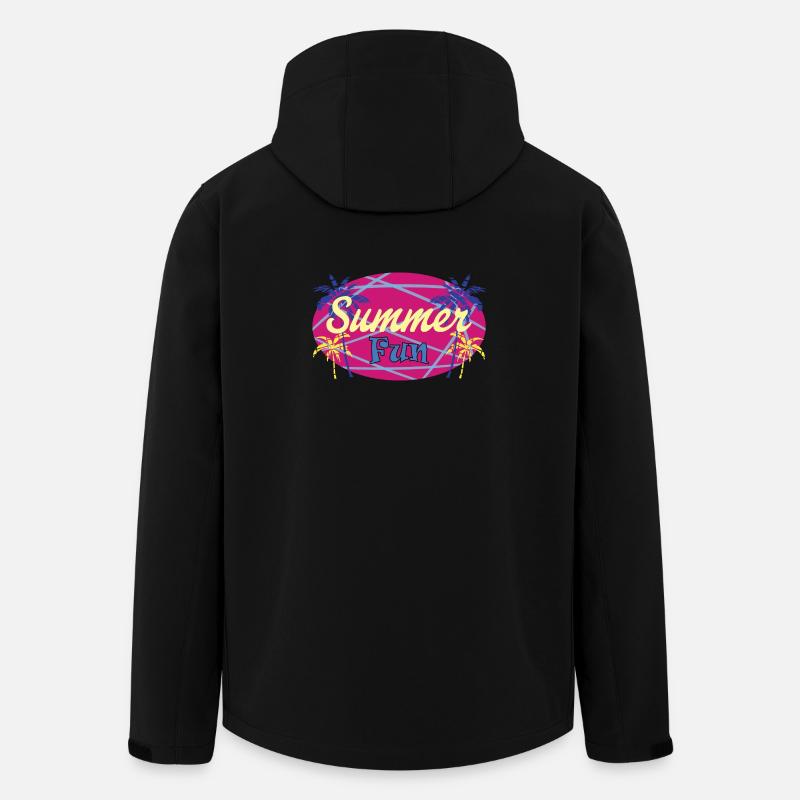 PLAISIRS DE L’ÉTÉ AVEC LES PALMIERS - Veste softshell homme en polyester recyclé Stanley/Stella - noir