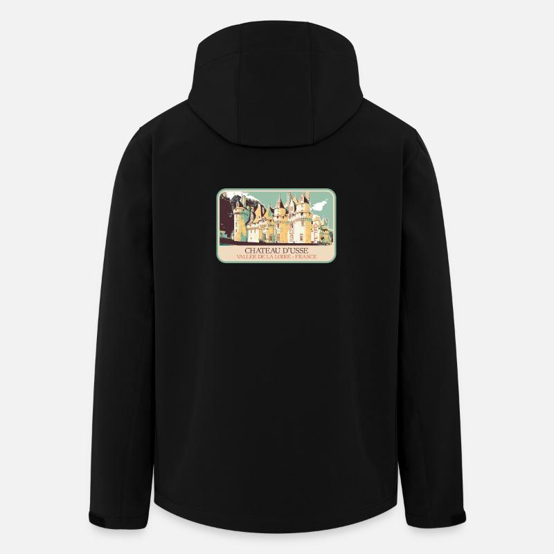 Château d'Ussé, Loire-Tal - Recycelte Männer Softshell-Jacke von Stanley/Stella - Schwarz