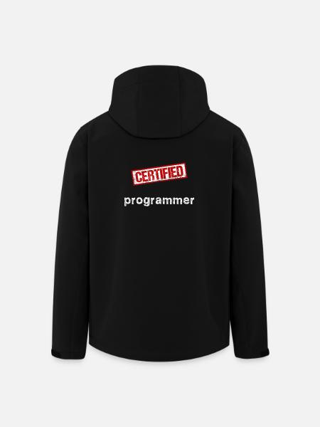 Programmeur - Veste softshell homme en polyester recyclé Stanley/Stella - noir