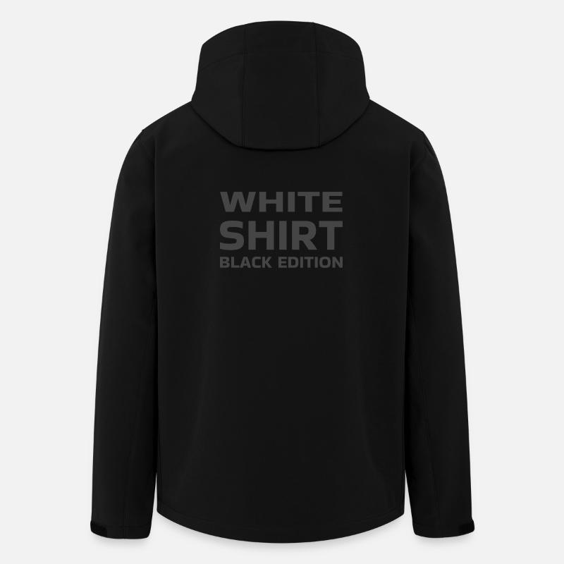 Chemise blanche Black Edition - Veste softshell homme en polyester recyclé Stanley/Stella - noir