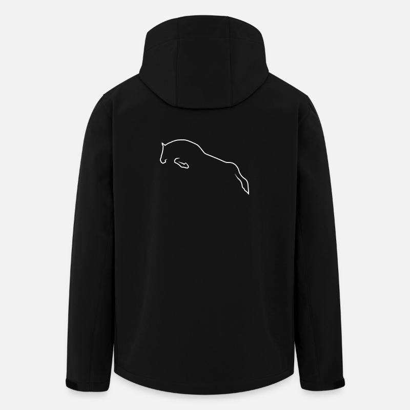 Springpferd - Recycelte Männer Softshell-Jacke von Stanley/Stella - Schwarz