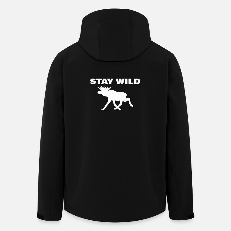 STAY WILD - Recycelte Männer Softshell-Jacke von Stanley/Stella - Schwarz