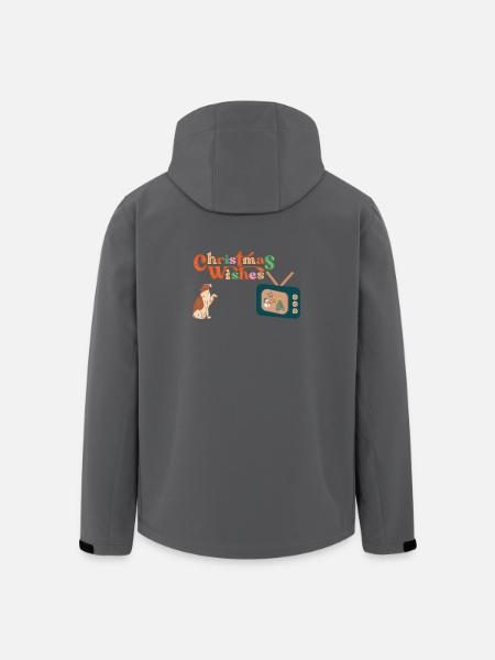 Chien devant la télé - Veste softshell homme en polyester recyclé Stanley/Stella - noir