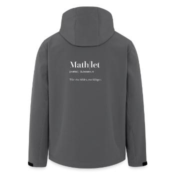 Dictionnaire Mathlet blanc - Veste softshell homme en polyester recyclé Stanley/Stella - charbon - Dos - AI Model Male 185 light (185cm)
