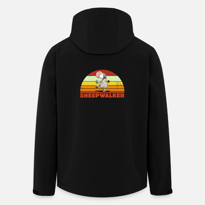 Sleepwalker Sleepwalker Sheep Pun - Men’s Recycled Softshell Jacket by Stanley/Stella - black