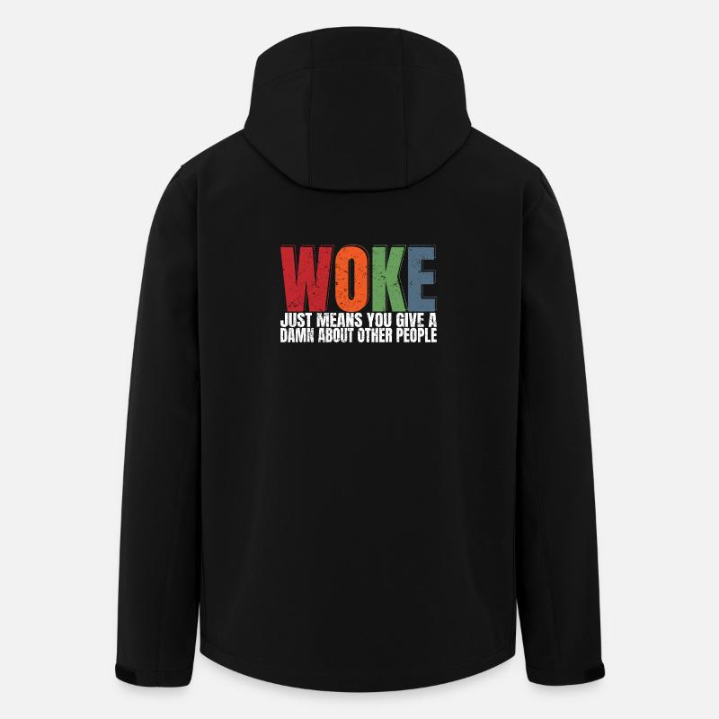 Woke bedeutet nur, dass man sich einen Dreck um andere Menschen schert - Recycelte Männer Softshell-Jacke von Stanley/Stella - Schwarz