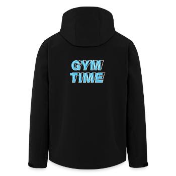 Zeit im Fitnessstudio - Recycelte Männer Softshell-Jacke von Stanley/Stella - Schwarz - Hinten - AI Model Male 185 light (185cm)