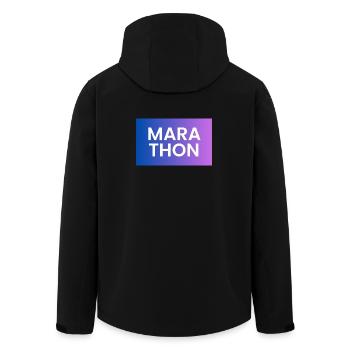 Marathon Gradient Shirt Design - Recycelte Männer Softshell-Jacke von Stanley/Stella - Schwarz - Hinten - AI Model Male 185 light (185cm)