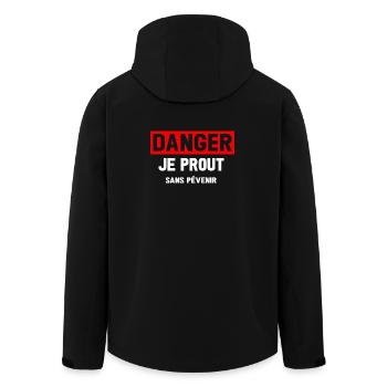 Danger Prout ohne Vorwarnung - Recycelte Männer Softshell-Jacke von Stanley/Stella - Schwarz - Hinten - AI Model Male 185 light (185cm)