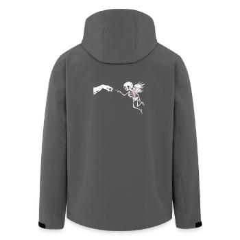 CUPID - Men’s Recycled Softshell Jacket by Stanley/Stella - anthracite - Back - AI Model Male 185 light (185cm)