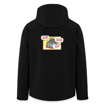 Königliche Krähe mit Funken-Slogan - Recycelte Männer Softshell-Jacke von Stanley/Stella - Schwarz - Hinten - AI Model Male 185 light (185cm)