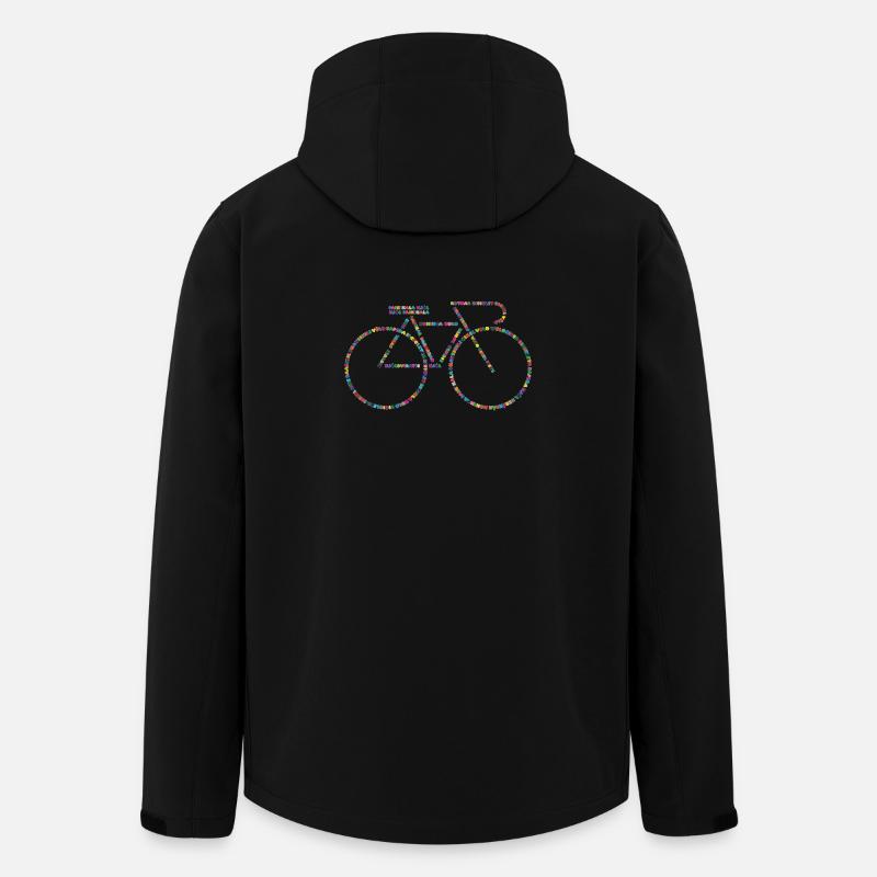 Fahrradsprachen V0 - Recycelte Männer Softshell-Jacke von Stanley/Stella - Schwarz