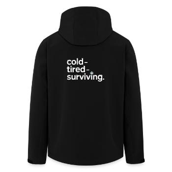 froid fatigué survivre à l’hiver disant pour - Veste softshell homme en polyester recyclé Stanley/Stella - noir - Dos - AI Model Male 185 light (185cm)