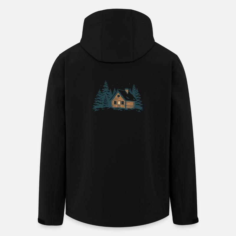 Refuge de la Forêt d’Hiver - Veste softshell homme en polyester recyclé Stanley/Stella - noir