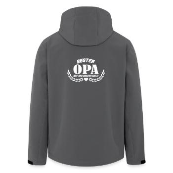 Best grandpa in the whole world - Men’s Recycled Softshell Jacket by Stanley/Stella - anthracite - Back - AI Model Male 185 light (185cm)