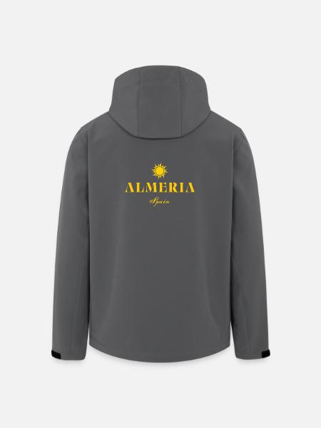 Almería, Spanien Sonnenemblem - Recycelte Männer Softshell-Jacke von Stanley/Stella - Schwarz